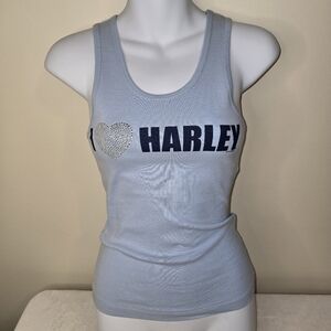 Light Blue 'I Love Harley' Tank Top
